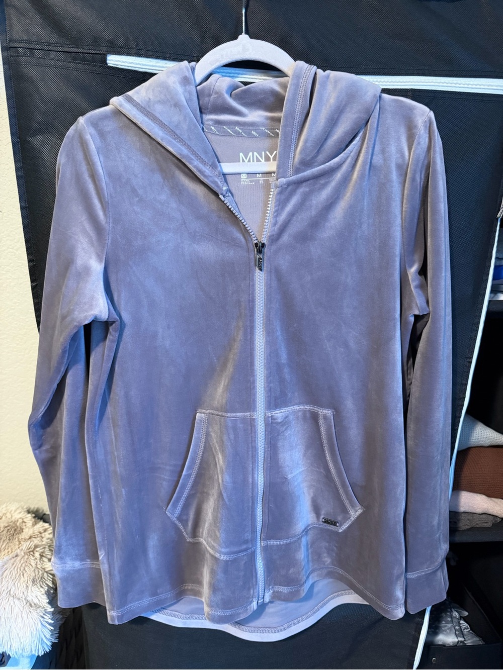 Women’s Velour Zip Hoodie Jacket in Lilac